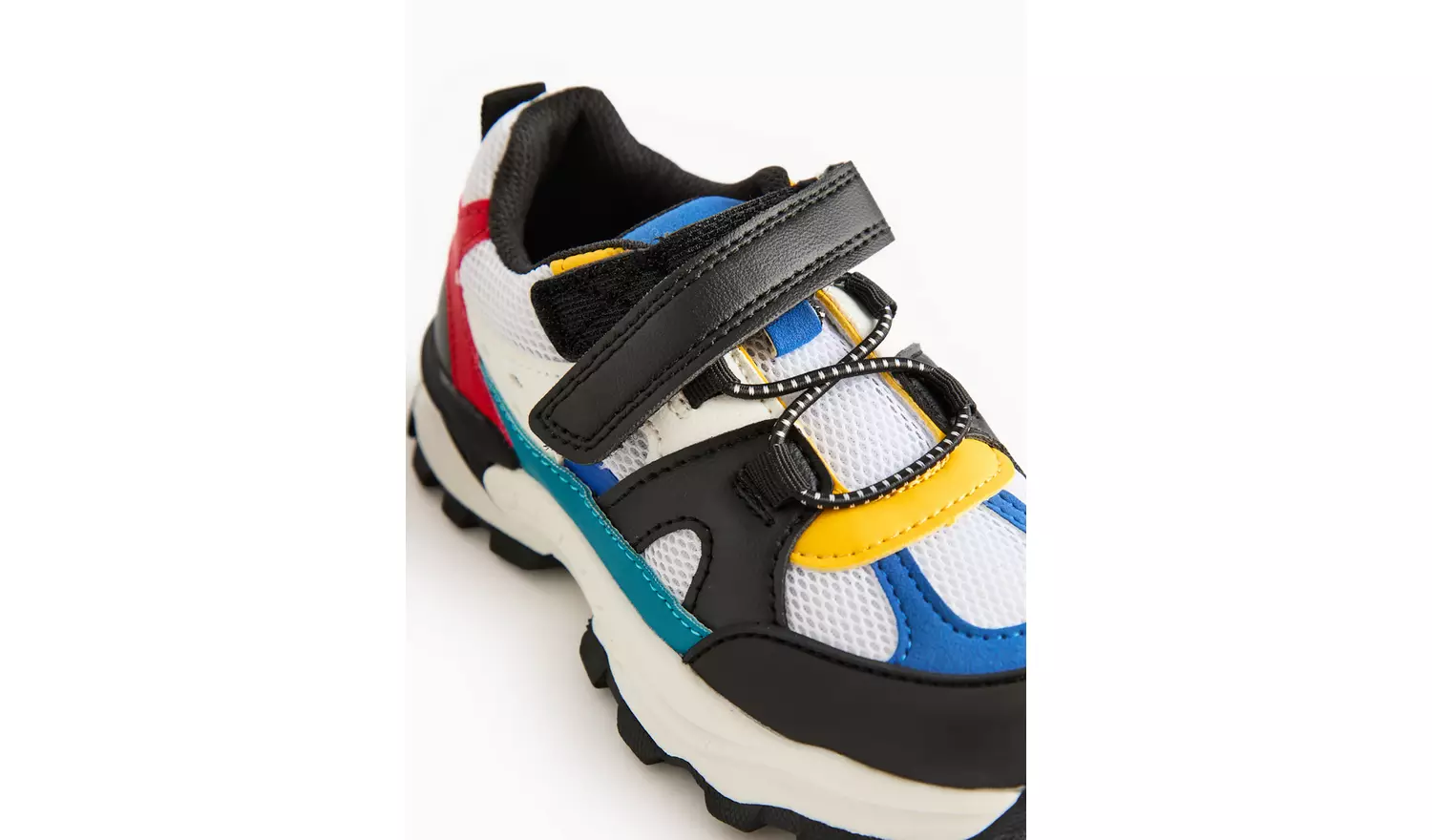 Faux Leather Colour Block Chunky Trainers 4