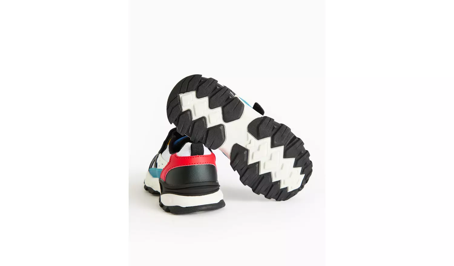 Faux Leather Colour Block Chunky Trainers 3