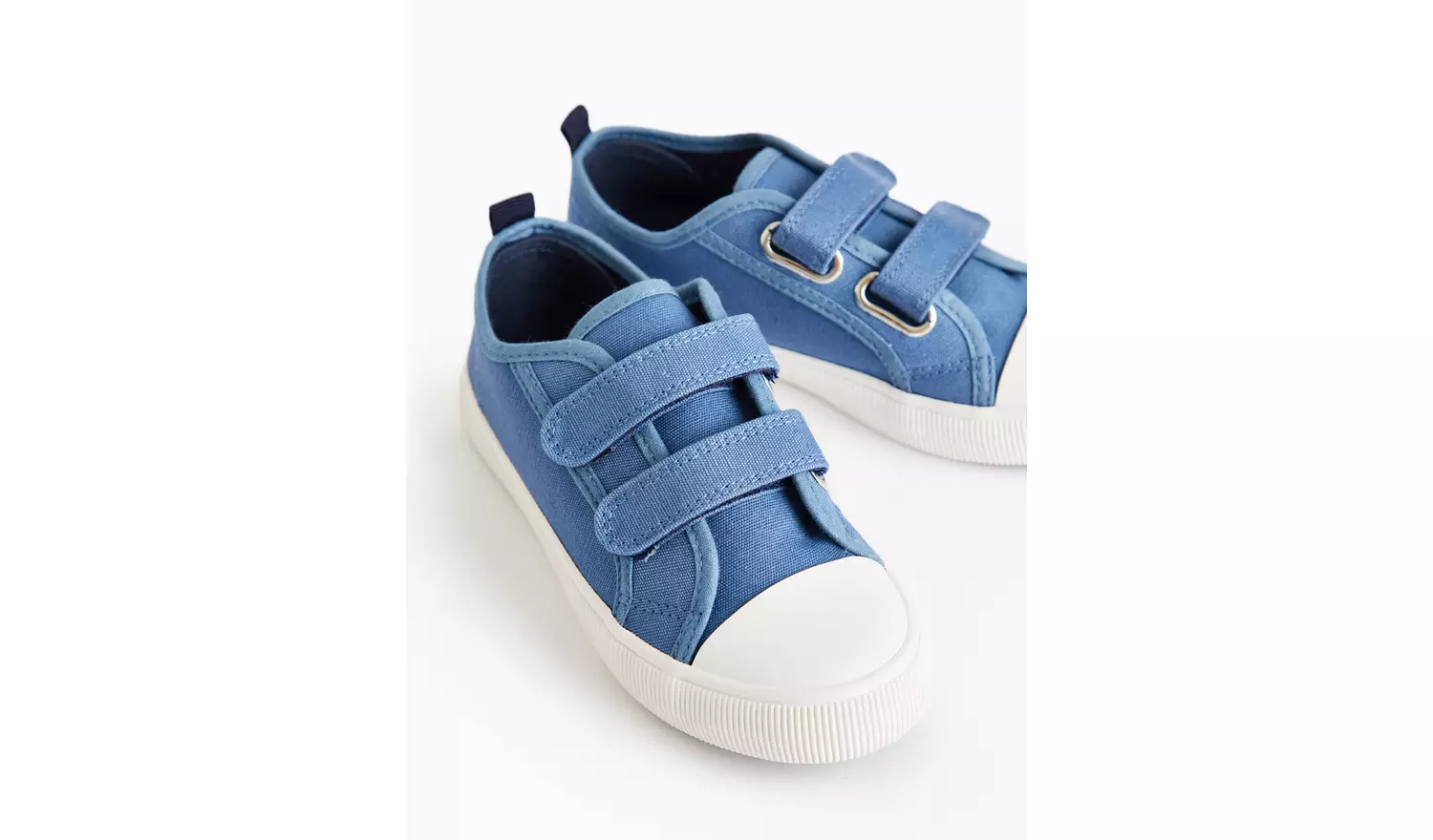 Navy Core Canvas Twin Strap Trainers 10 Infant