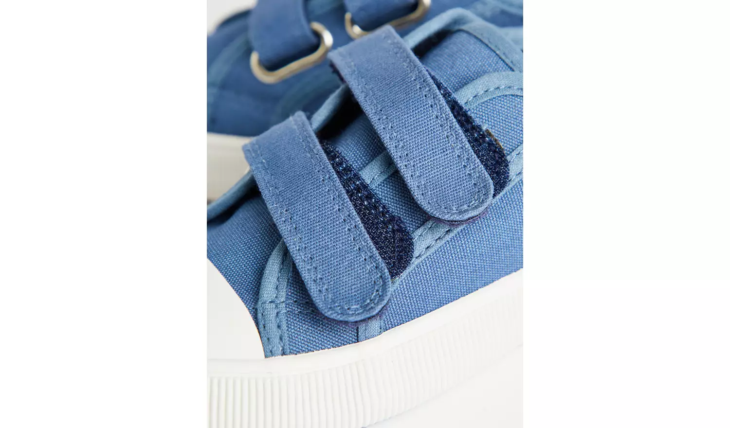 Navy Core Canvas Twin Strap Trainers 10 Infant