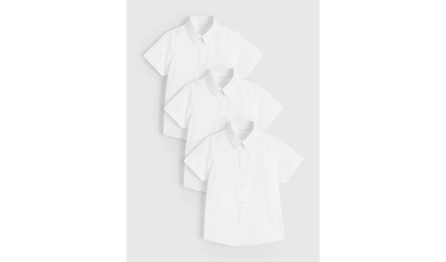 3 Pack Unisex White Short Sleeve Shirts 9 years