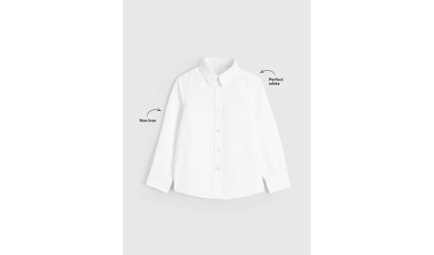 3 Pack White Long Sleeve School Shirts 4 years