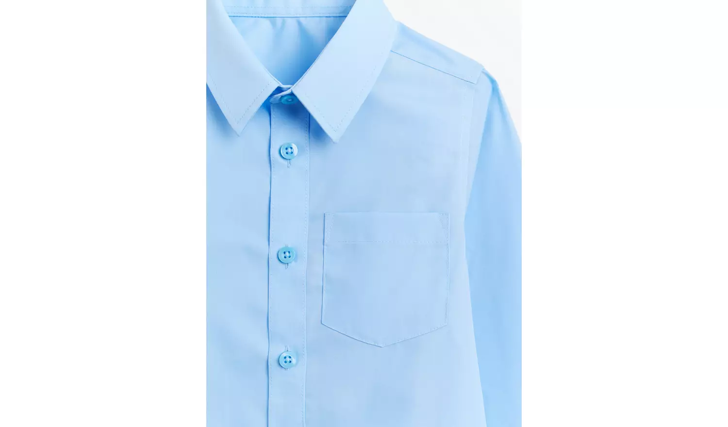 3 Pack Blue Long Sleeve School Shirts 11 years