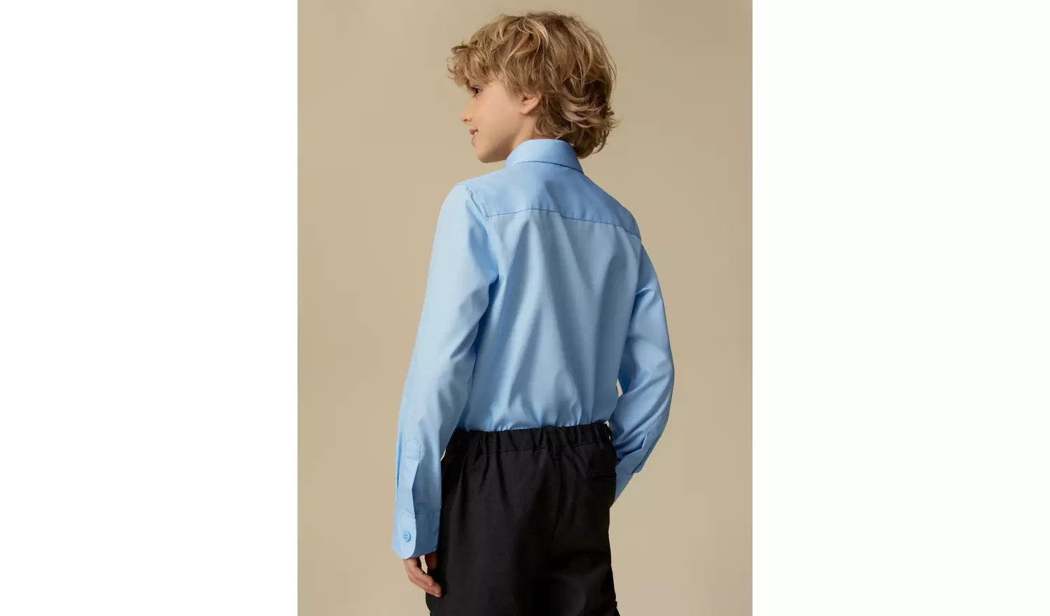 3 Pack Blue Long Sleeve School Shirts 7 years