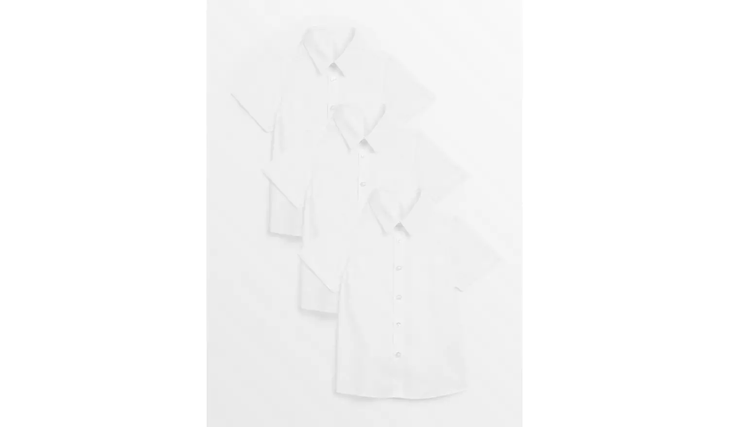 3 Pack Unisex White Short Sleeve Shirts Generous Fit 4 years