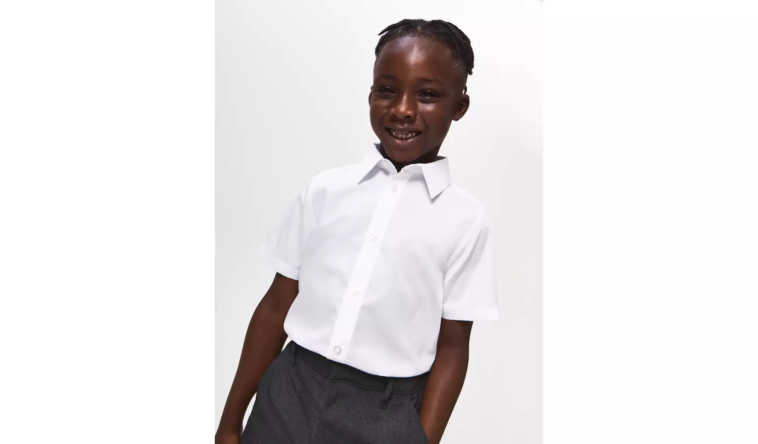 5 Pack White Short Sleeve Shirts 10 years