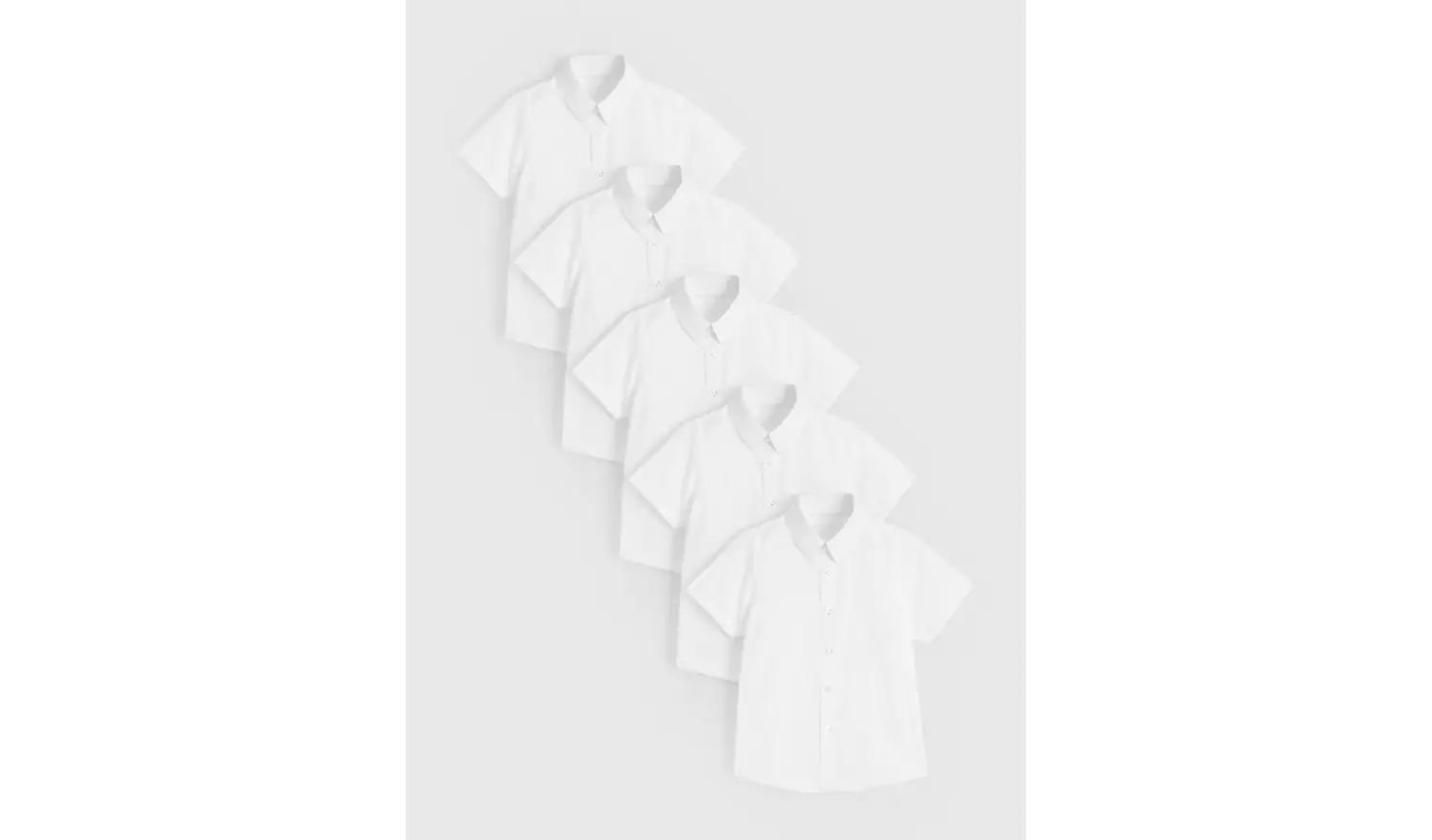 5 Pack White Short Sleeve Shirts 4 years