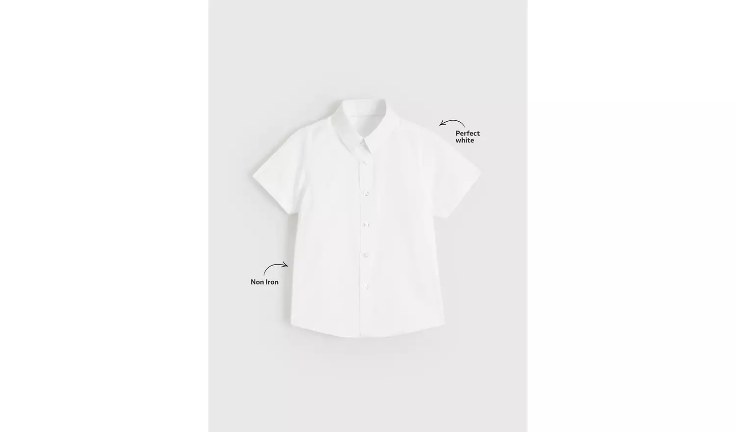 5 Pack White Short Sleeve Shirts 9 years