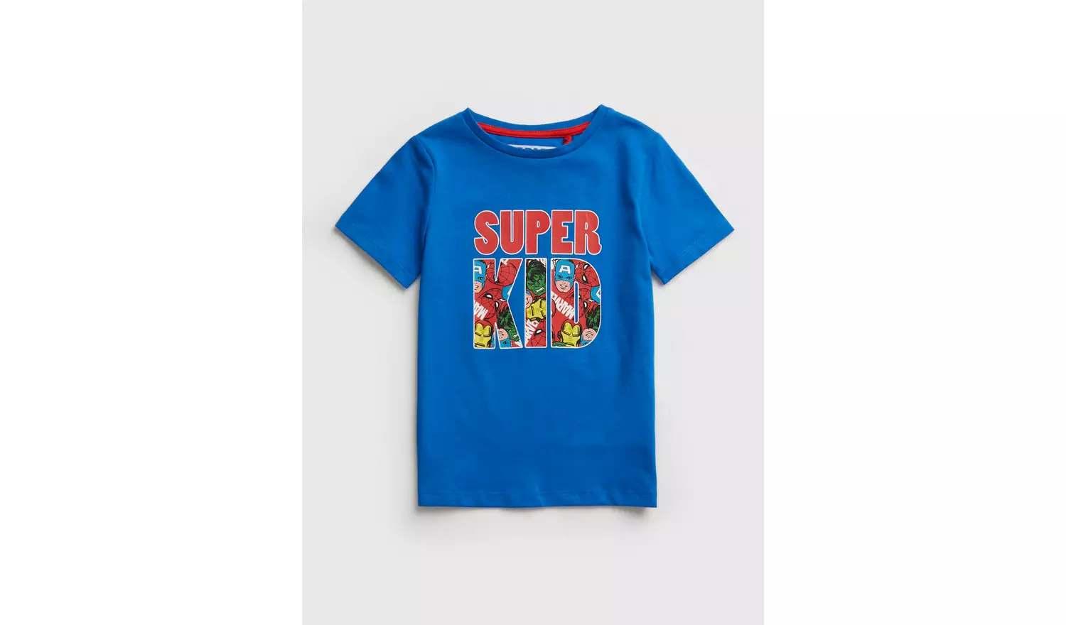 Kids' Mini Me Marvel Blue Super Kid T-Shirt - 9 years
