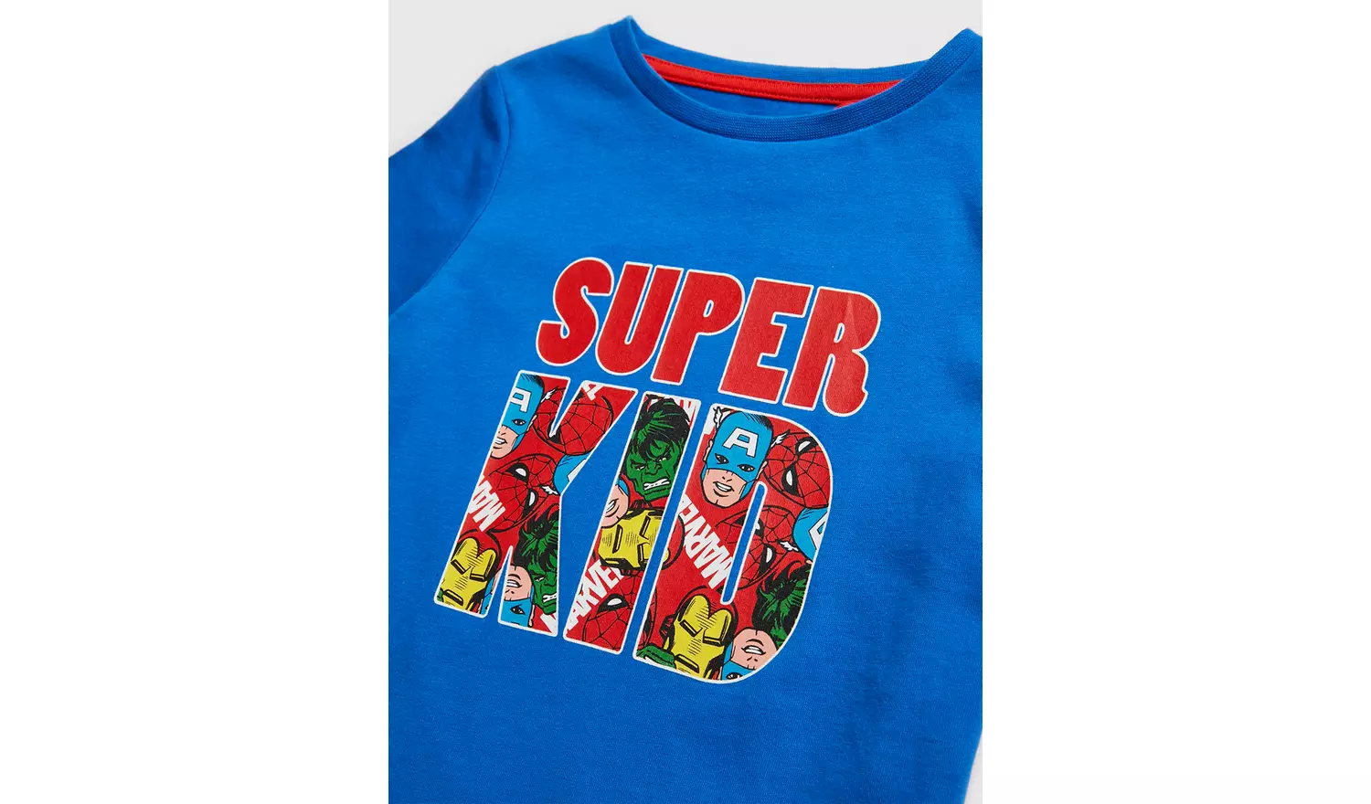 Kids' Mini Me Marvel Blue Super Kid T-Shirt - 9 years