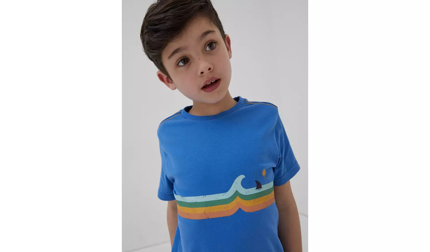 FATFACE Wave Chest Jersey T-Shirt - 4-5 Years