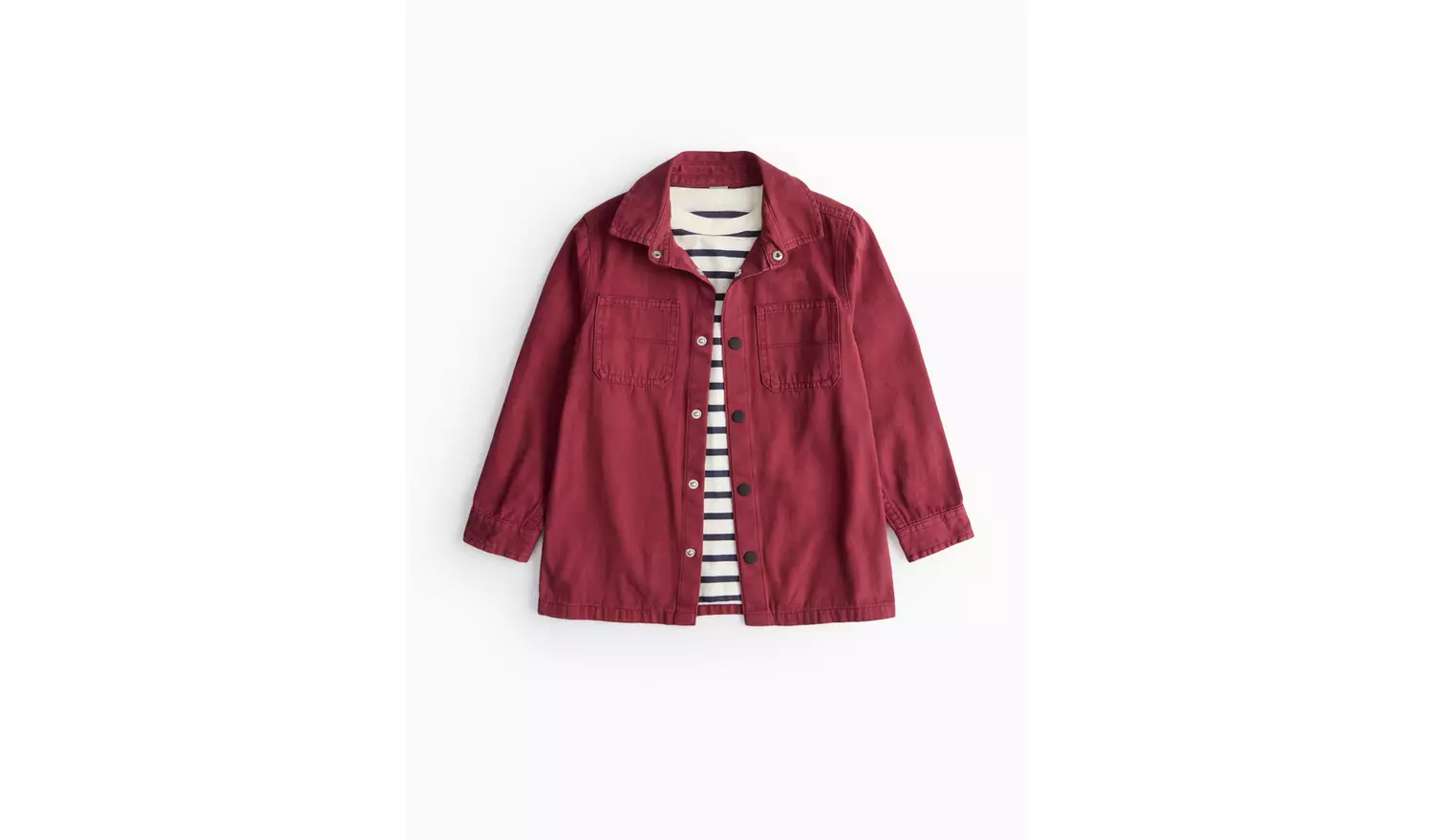 Burgundy Overshirt & T-Shirt Set 7 years
