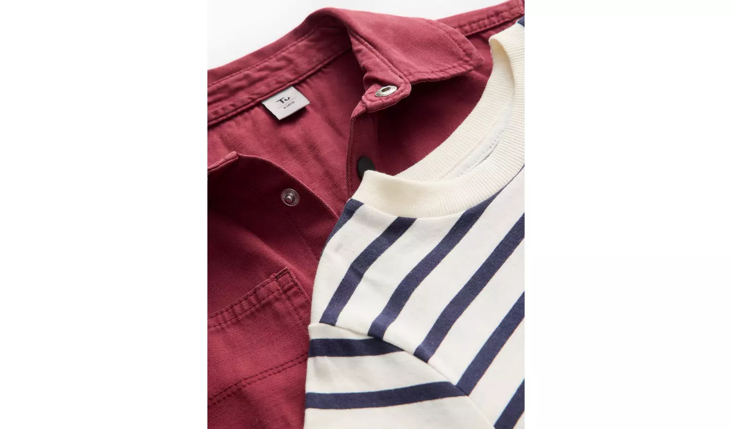 Burgundy Overshirt & T-Shirt Set 8 years