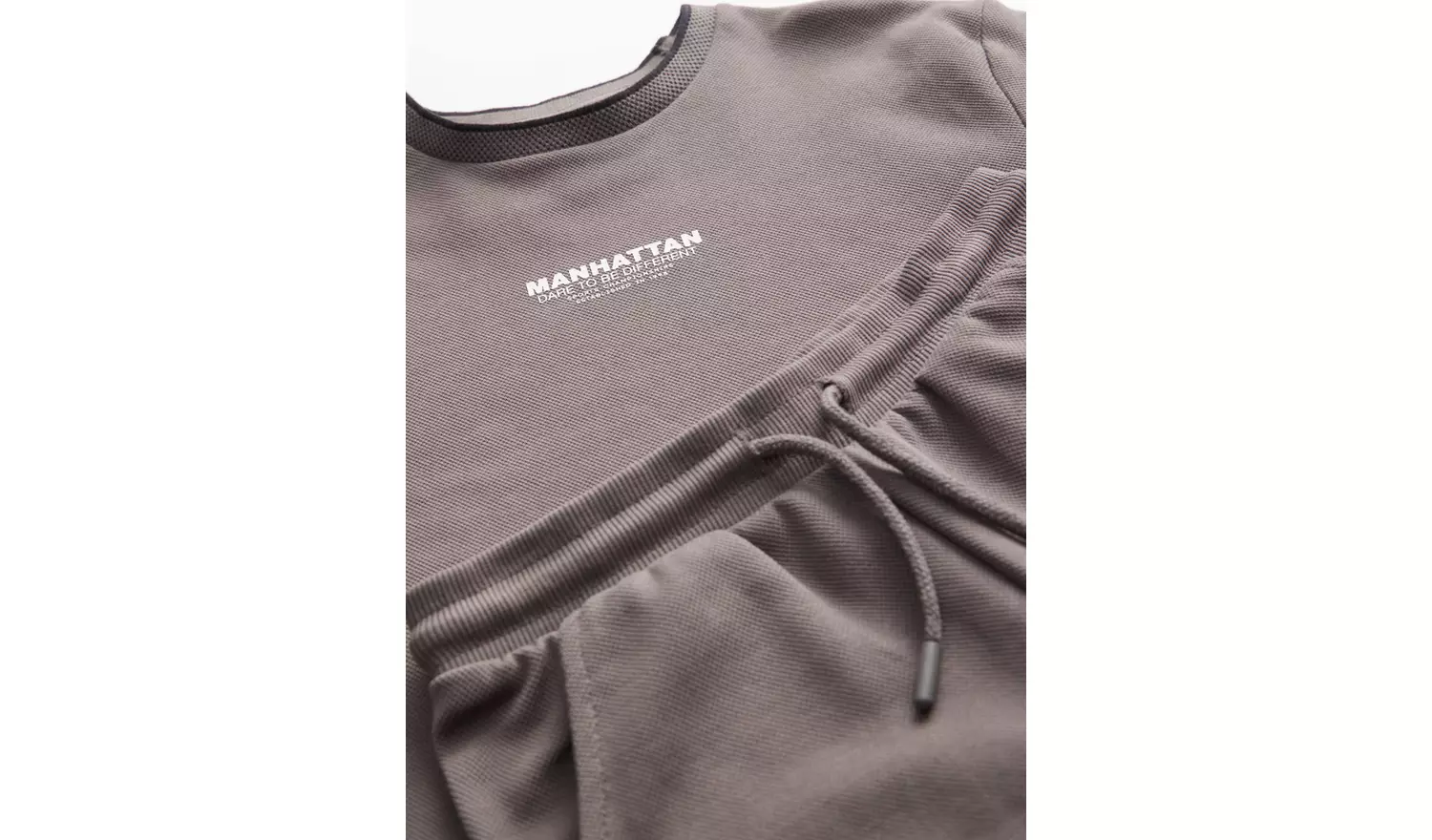 Charcoal Textured T-Shirt & Shorts Set 12 years