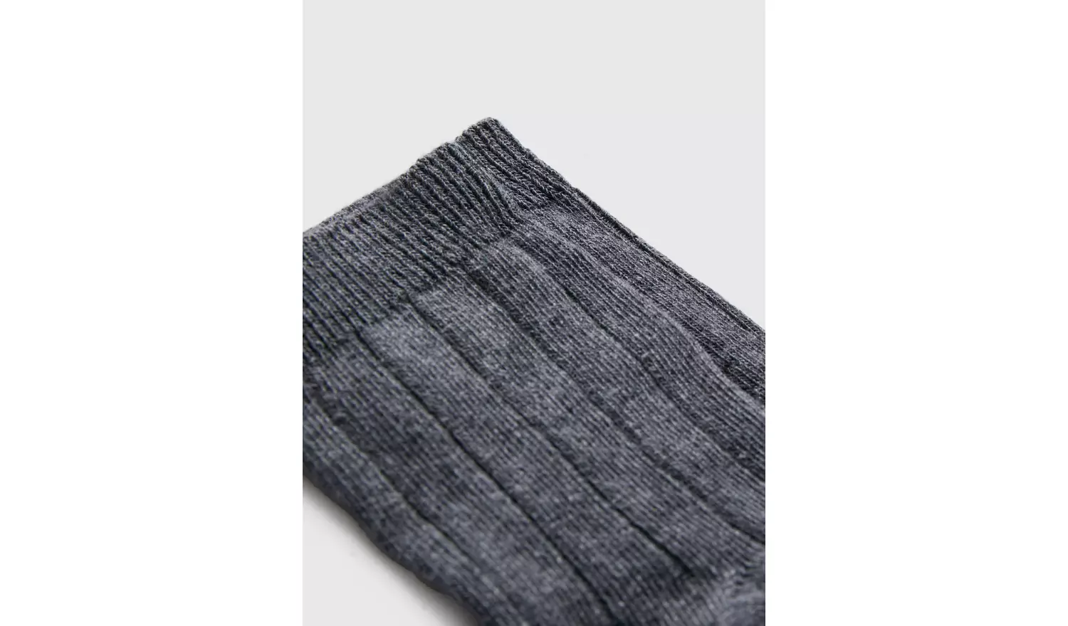 Grey Ribbed Socks 5 Pack 6-8.5