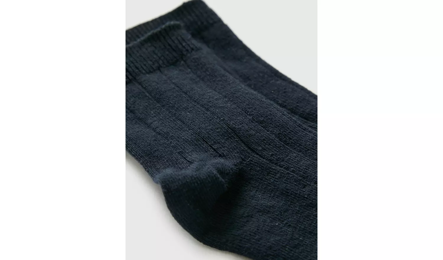 Navy Ribbed School Ankle Socks 5 Pack 6-8.5