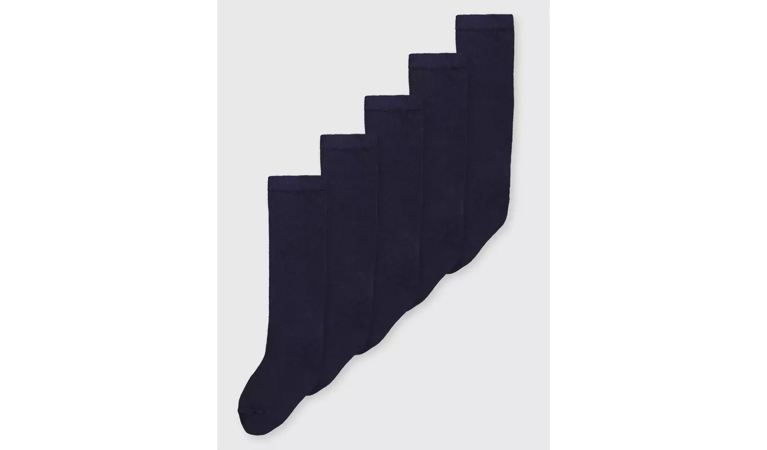 Navy Long Socks 5 Pack 9-12