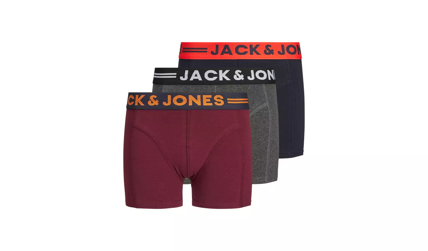 JACK & JONES JUNIOR Logo Waistband 3 Pack Trunks 10 years