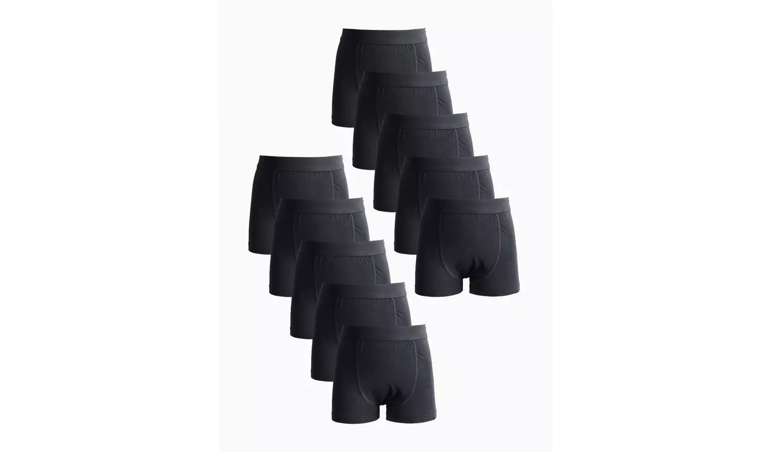 Plain Black Trunks 10 Pack 5-6 years