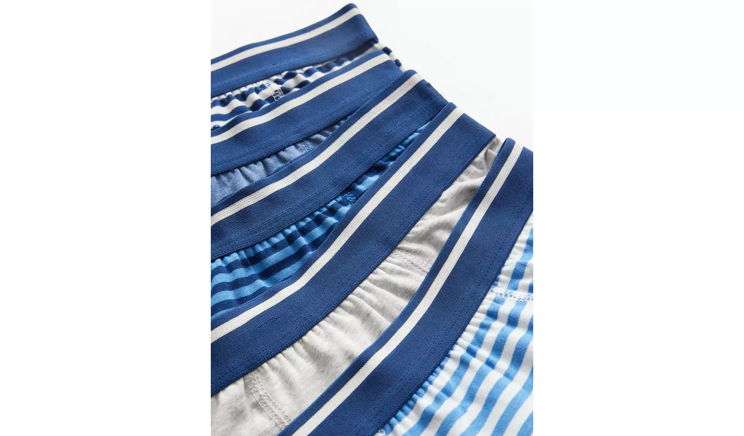 Blue Marl Stripe Trunks 5 Pack 9-10 years