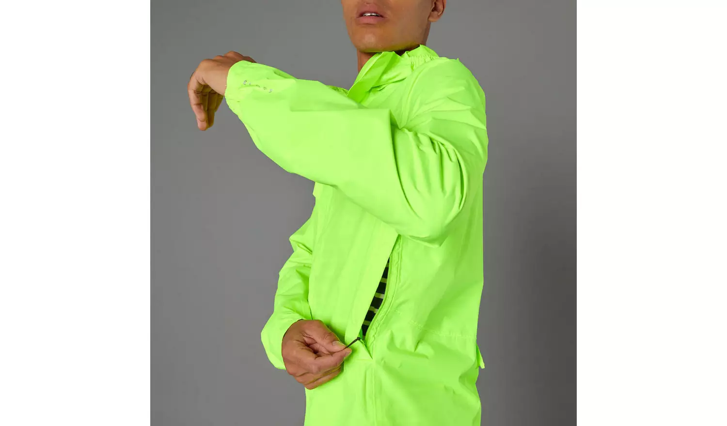 Decathlon Men'S Waterproof Cycling Jacket - Neon Yellow L