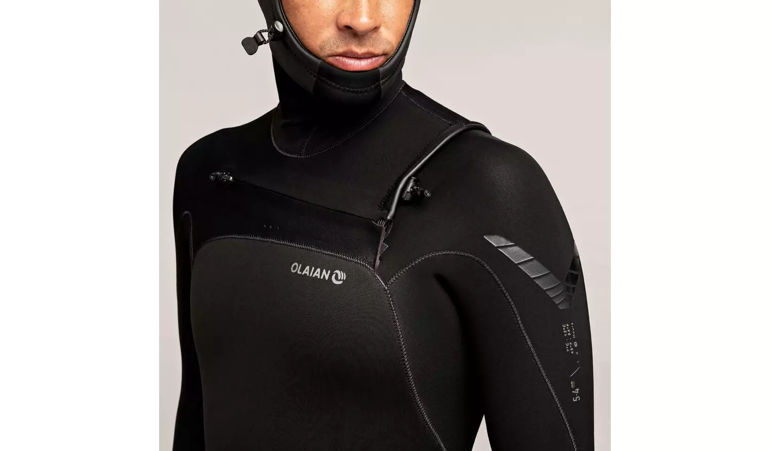 Decathlon Men's Surfing 5/4 mm Neoprene Wetsuit with Hood S