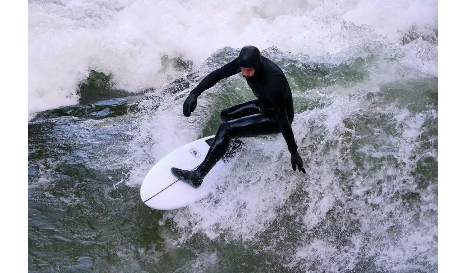 Decathlon Men's Surfing 5/4 mm Neoprene Wetsuit with Hood S