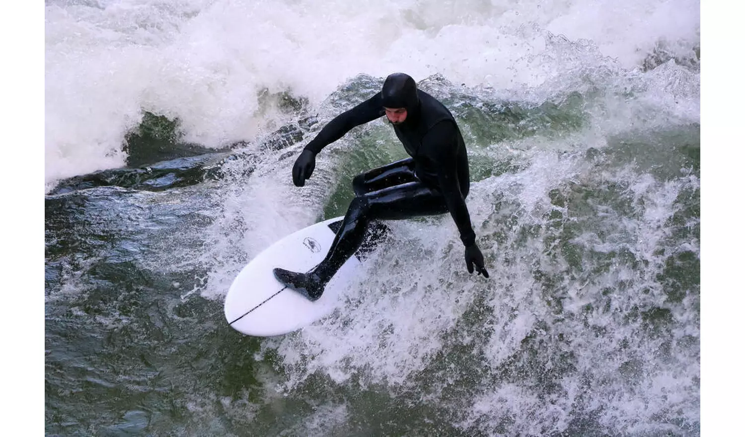 Decathlon Men's Surfing 5/4 mm Neoprene Wetsuit with Hood M