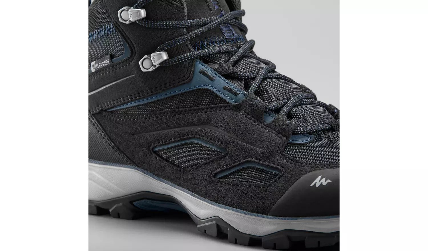 Decathlon Men's Waterproof Mid Hiking Boots - Black UK 7