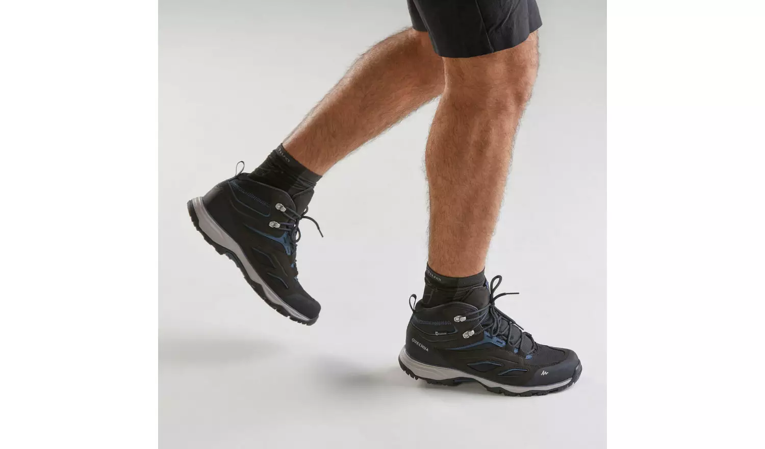 Decathlon Men's Waterproof Mid Hiking Boots - Black UK 8