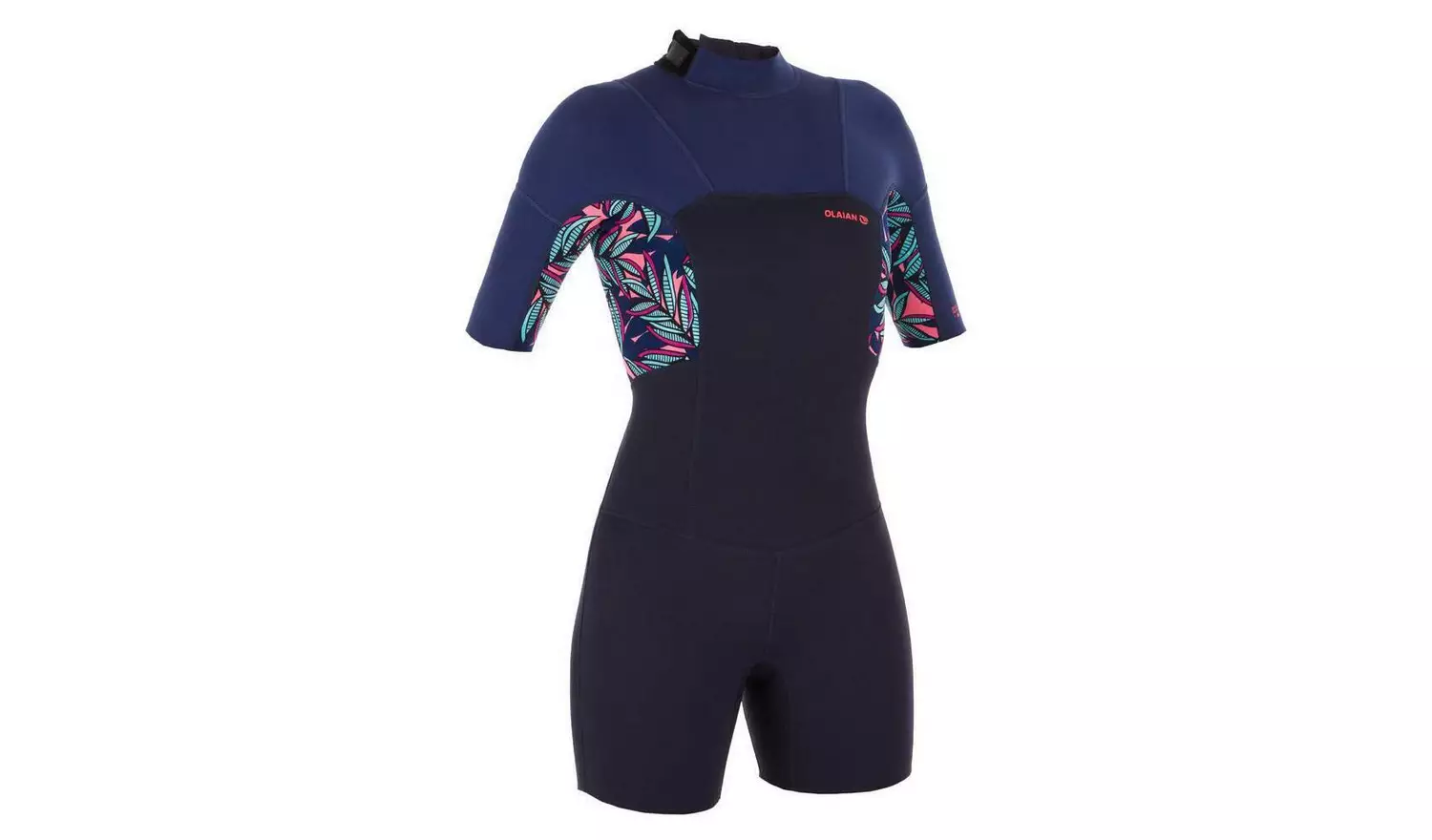 Decathlon Womens Surfing Short Sleeve Back Zip Shorty