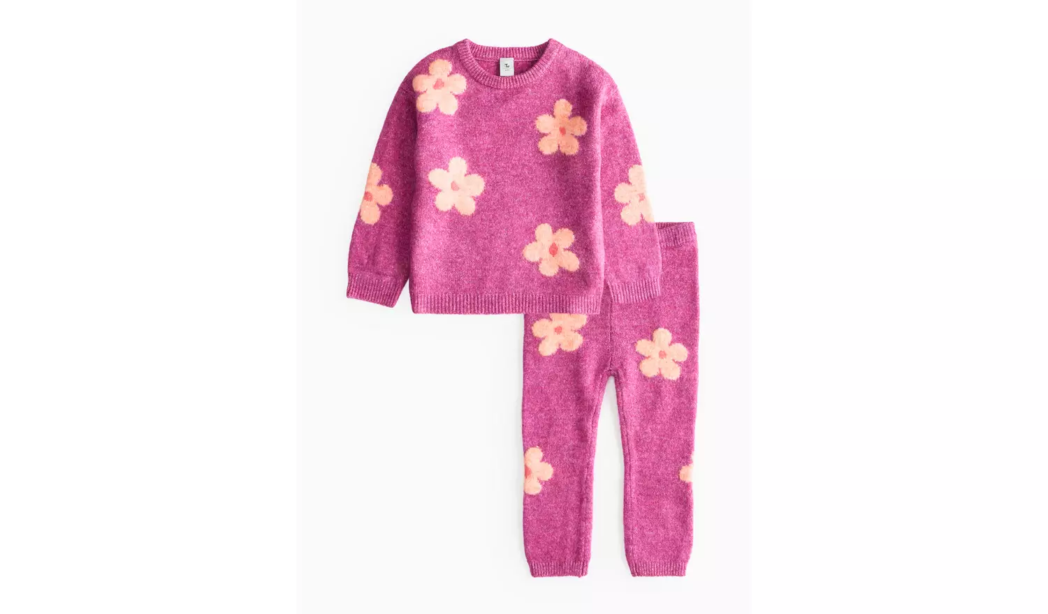 Pink & Orange Knitted Jumper & Leggings Set 1-2 years