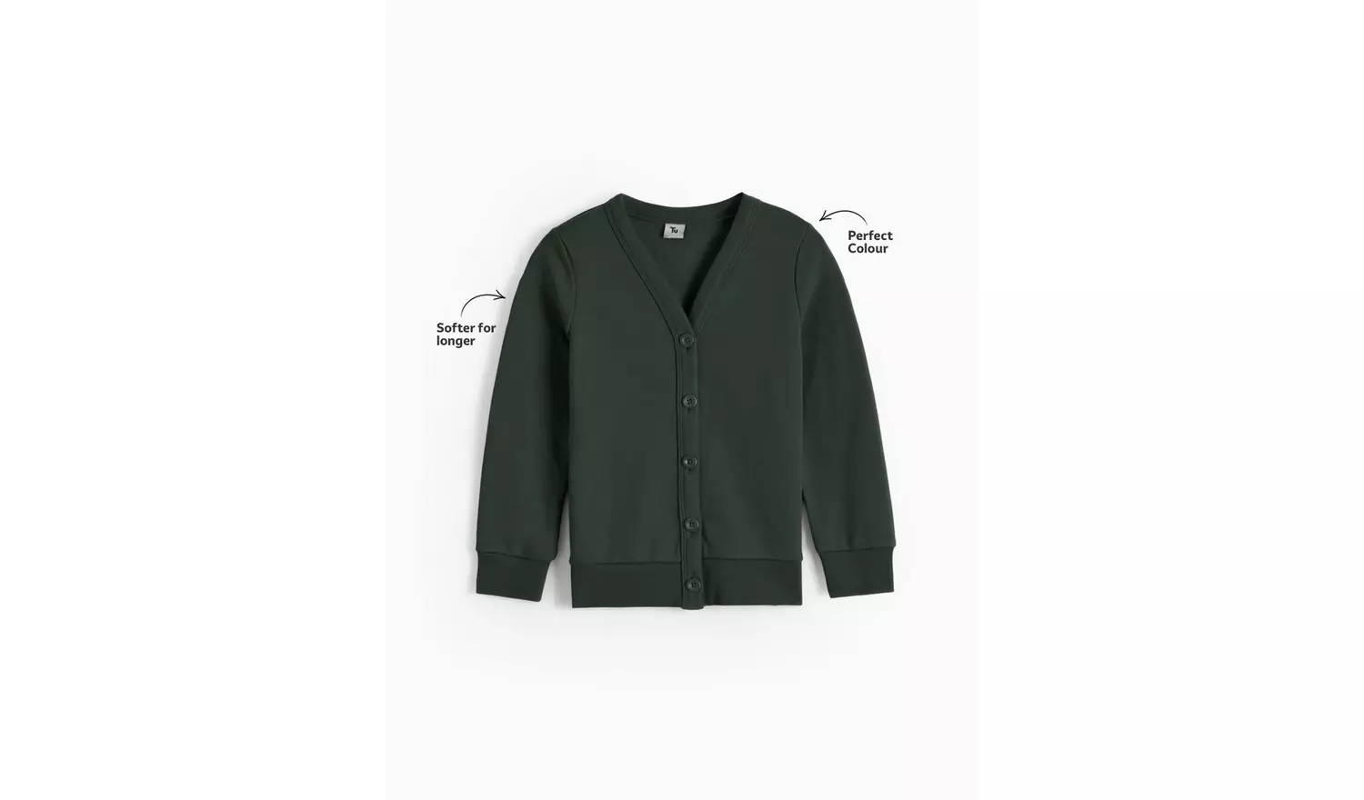 2 Pack Dark Green Sweat Cardigans 6 years