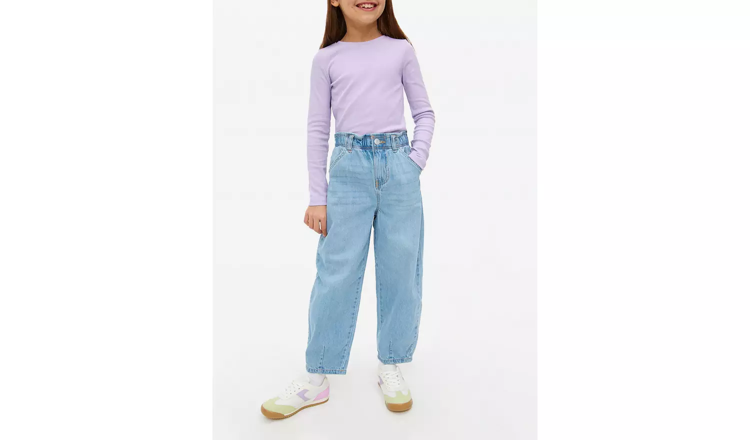 Blue Denim Barrel Leg Jeans 8 years