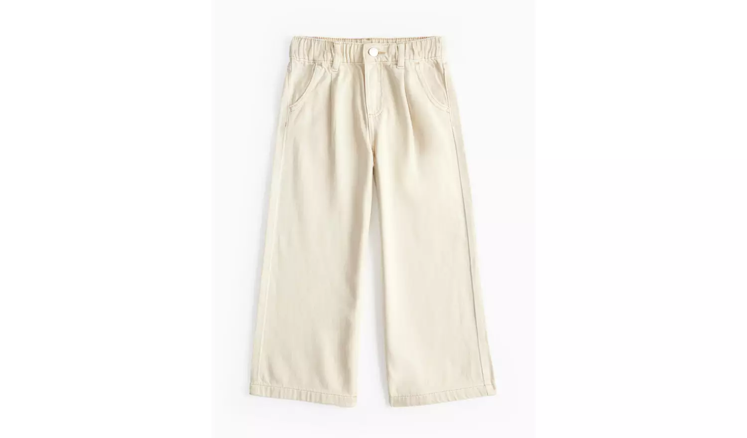 Ecru Wide Leg Denim Jeans 5 years