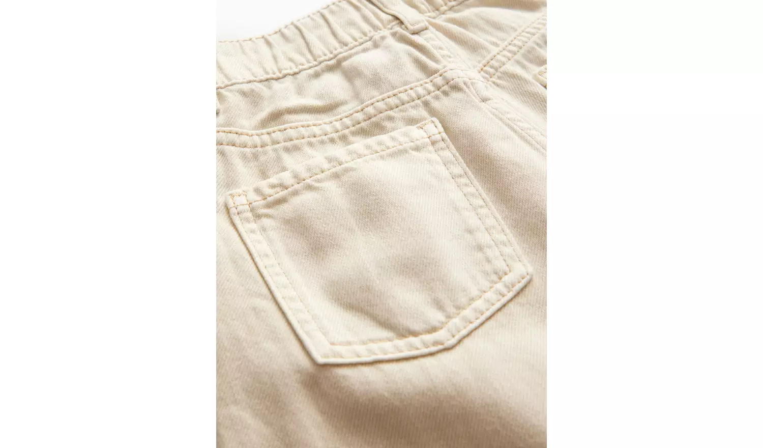 Ecru Wide Leg Denim Jeans 5 years