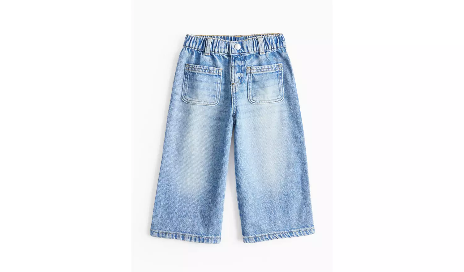 Mid-Wash Wide Leg Jeans 5-6 years