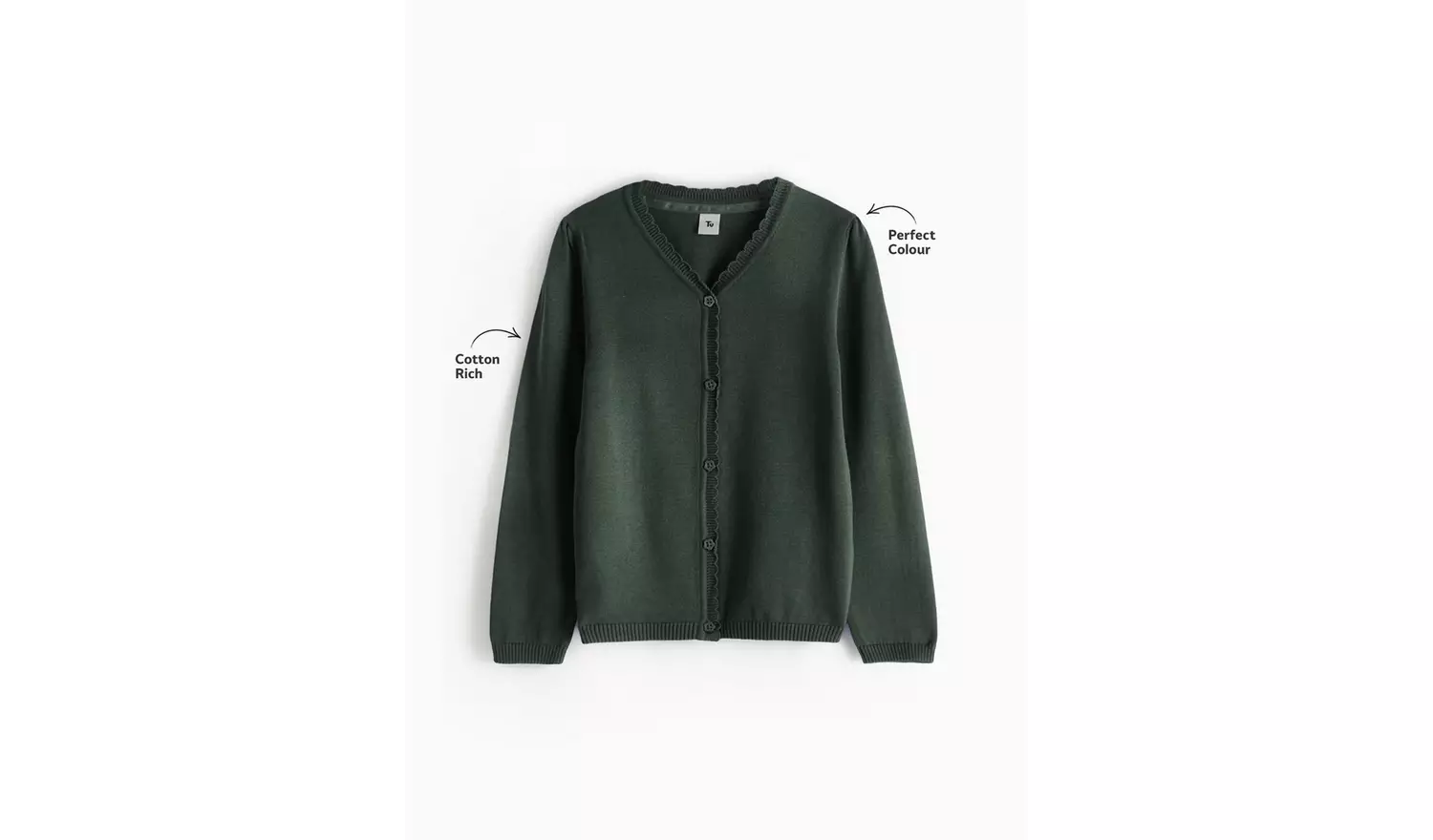 2 Pack Green Knitted Cardigans 5 years