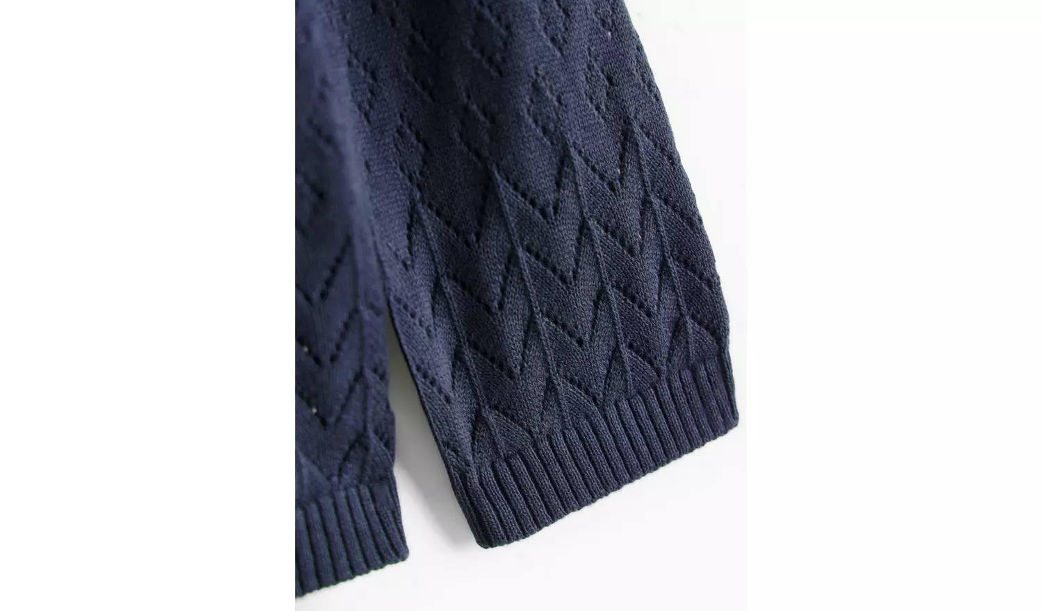 Dark Navy Pointelle Knit Cardigan 6 years