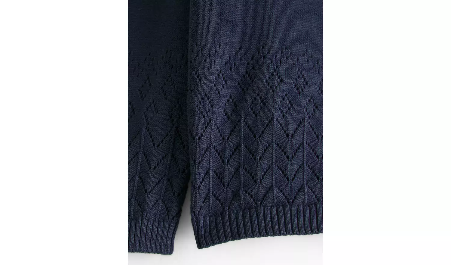 Dark Navy Pointelle Knit Cardigan 8 years