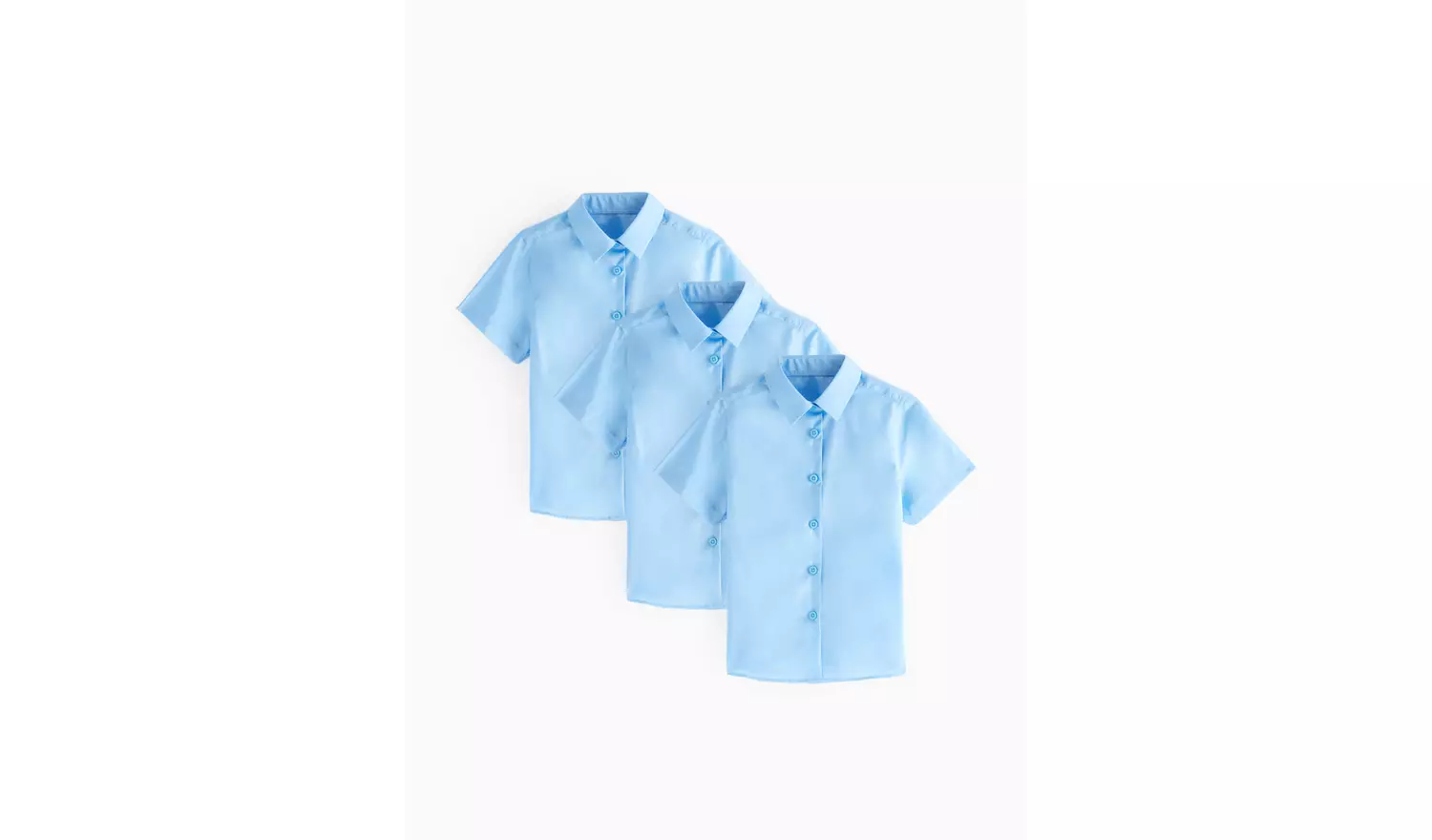 3 Pack Blue Short Sleeve Shirts 7 years