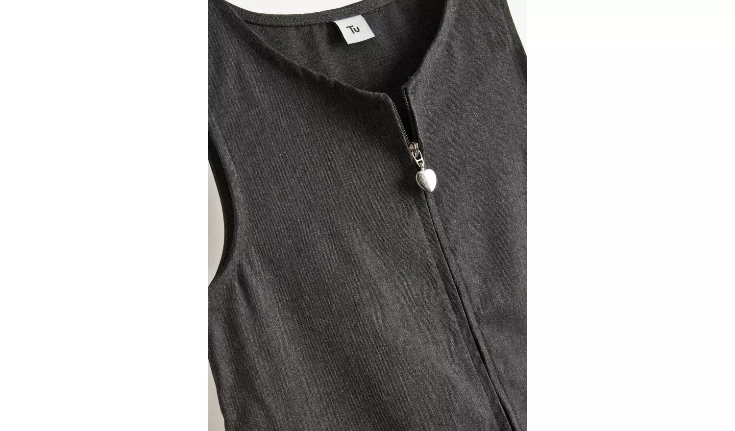 2 Pack Grey Zip Through Pinafores 5 years