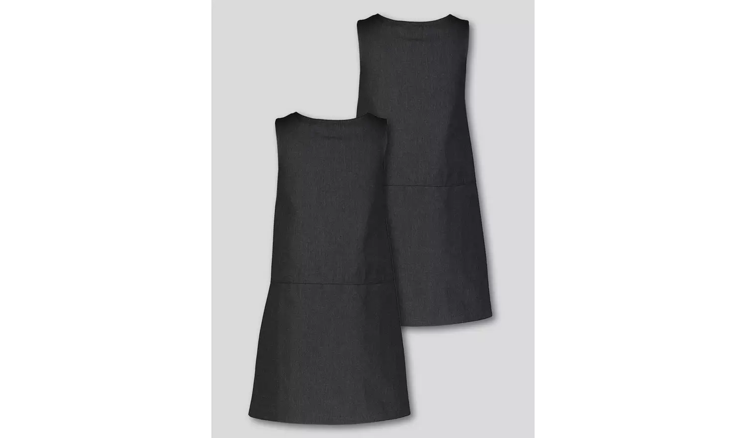 2 Pack Grey Zip Through Pinafores 9 years