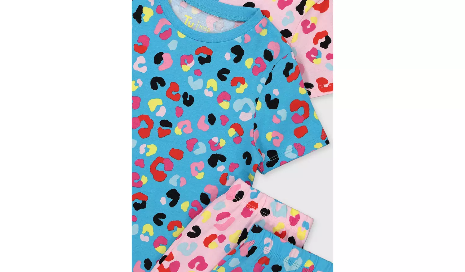 Pink & Blue Animal Print Pyjamas 2 Pack - 2-3 years