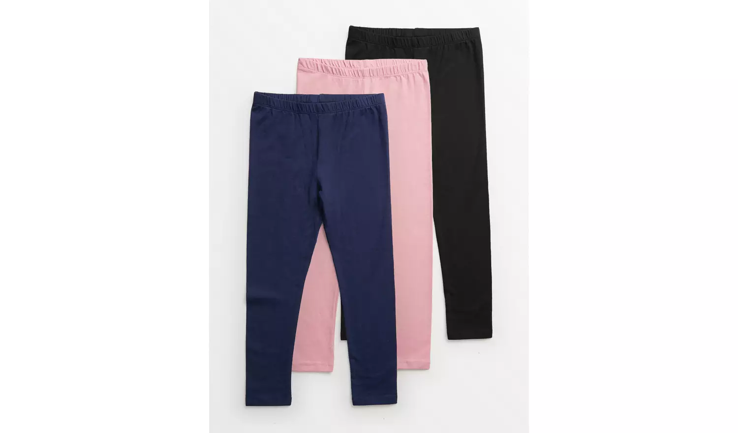 Black, Navy & Pink Leggings 3 Pack 6 years