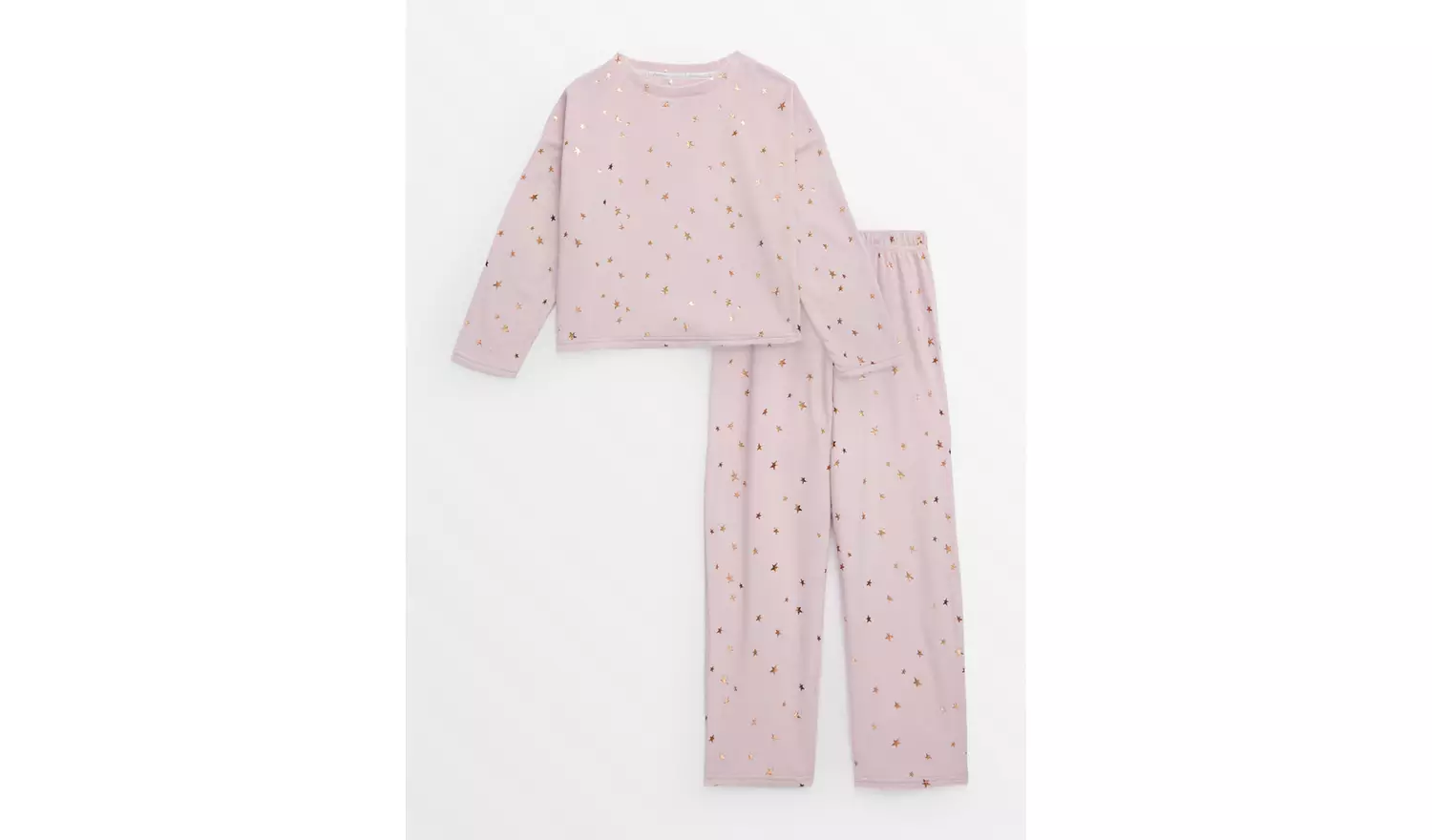 Pink Foil Star Print Long Sleeve Pyjamas 6-7 years