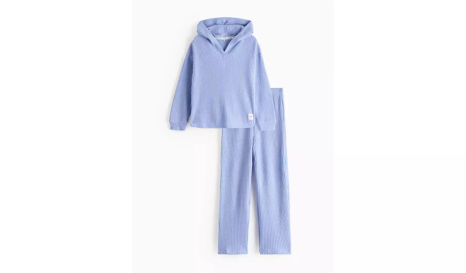 Blue Waffle Pyjama Set 10-11 years