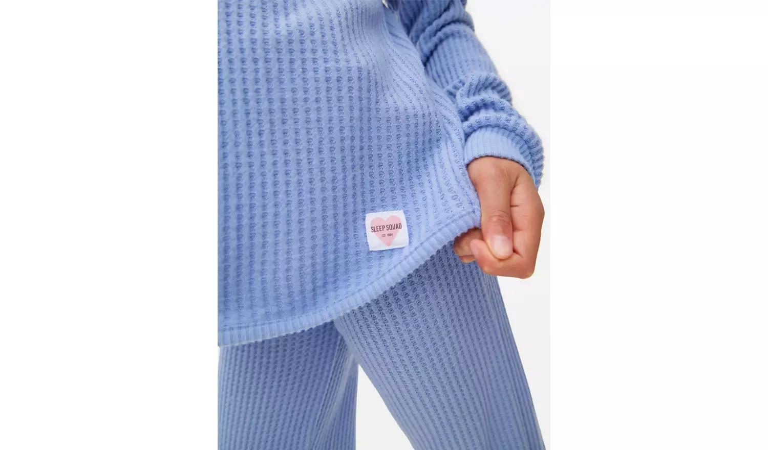 Blue Waffle Pyjama Set 10-11 years