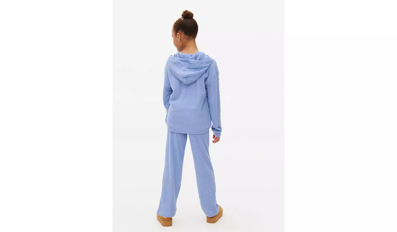 Blue Waffle Pyjama Set 10-11 years