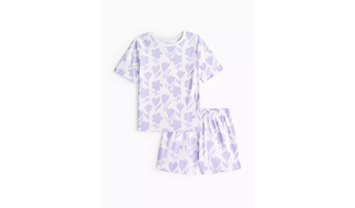 Lilac Floral Print Short Sleeve Pyjamas 1-2 years